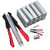Proster Hog Ring Pliers Kit with 2500pcs Rings Auto-Feed 50pcs Magazine