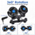 XOOL Electric Car Fans for Rear Seat Passenger Portable Fans Headrest 360 Degree Rotatable Backseat Car Fan 12V Cooling Air Fan with Stepless Speed Regulation for Vehicles, SUV, RV
