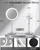 VFD 8'' 30X/1X Magnifying Makeup Mirror with Lights Height Adjustable
