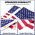 TKBEAM 2 Pack 12"x18" Double Sided USA Dune Whip Flags for UTV ATV
