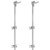 2 Pcs 36 in Chain Link Drop Rod, Floor Mount Gate Latch for 1-3/8 in Frame