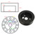 Motipudy 6 & 3 Hole Steering Wheel Adapter Replacement for 1" Steering Wheel Hub Adapter Conversion Spacer（Black）