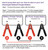 Govel 4PCS Heavy Duty Pure Copper Battery Jumper Cable Clamps (Red & Black)