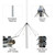 Ham Radio Antenna Dual Band VHF 2m 2 Meter UHF 70cm | 144-148MHz & 430-460MHz | Strong Signal White Fiberglass 144 430 MHz 100W 32ft Cable for Home Roof Base Station