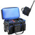 DJ Cable Organizer Bag with Wheels,Soft Gig Bag for DJ Equipment with 9 Detachable Dividers, Medium Padded Soft Storage Case with Multiple Pockets for Microphone, Cord, Headset & Music Accessories