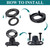 Supkiir 40 Sets Marine Grade Twist Lock Fasteners, Rust-Proof Coated Turn Button with Eyelet and Stud Mounting Screws, Alloy Tarp Grommet Fasteners for Marine Boats, RVs and Canvas Sailboats