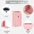 Sumerfnt Locking Cash Box with Slot, Metal Money Donation Box with Lock and 4 Keys Wall Mount, Cash Drop for Farm Stand, Self-Serve Stand, Tips, Fundraising, Pink