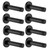 JQK Door Stopper Black, 304 Stainless Steel Thicken 1mm Sound Dampening Door Stop Bumper Wall Protetor 8 Pack, Matte Black, DSB5-PB-P8
