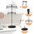 iDavosic.ly 2 Tier Rotating Necklace Holder Organizer with 42 Hooks, Black
