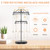 iDavosic.ly 2 Tier Rotating Necklace Holder Organizer with 42 Hooks, Black