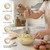 Meat Masher Stainless Steel, Heavy Duty Ground Beef Masher, 6-Blademeat Meat Chopper Potato Masher Hamburger Smasher, Dishwasher Safe (L, Stainless Steel)
