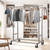 Simple Houseware Heavy Duty Double Rail Clothing Garment Rack, Chrome