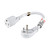 VSEER 1.5Feet 1875W 15A 14AWG Flat Plug Heavy Duty Extension Cord Outlet Saver 3-Prong Grounded Short Power Extension Cord,UL Listed (1.5FT, White)