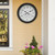 AcuRite 75473 24-inch Weathered Black Wall Clock with Thermometer and Hygrometer