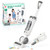 Kids Vacuum Cleaner Toy Set for Toddlers - 2PCS Toy Vacuum Sets for Toddlers 3+ Toddler Vacuum Toy That Works with Sound Effects, Baby Play Vacuum Pretend Role Play Household Housekeeping (White)