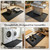 Dionikos 54" x 27.5" Silicone Washer Dryer Countertop Mat with 2 Laundry Bags – Non-Slip, Waterproof, Dustproof Cover for Laundry Room Organization & Surface Protection (Black)
