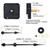 WILLBOND Long Shaft High Torque Clock Movement Clock Motor with 7 Inch Spade Hands (Shaft Length 9/10 Inch/ 23 mm)