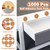 DLUGOPIS 1000 Pcs 1 Inch Wood Self Adhesive Cork Pads Cabinet Door Bumper Protector Coaster Feet Round Sticker Dots Bulk 0.02" Thick for Kitchen Coaster Plants Drawer Cupboard Craft