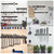 Rechabite 4 Pieces 18" Magnetic Tool Holder Strip, Black Magnet Bar, Metal Tool Organizer Rack for Garage Organization, Easy To Install in Workshop, Mounting Screws Included