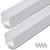 Pickmesh 2 Pcs 36 Inch Adjustable Storm Door Bottom Sweep for Door Seal 1-1/2 to 2-3/5 Inch Replacement Parts Under Draft Stopper Weather Stripping Threshold Seal (White)