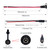 DIANQI DC Power Threaded 5.5 x 2.1MM Female Panel Mount Barrel Connector Adapter Kit with Cover Cap(Black 6 Pairs)
