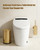 2.4Gallon Gold Bathroom Trash Can with Wall mounted Toilet Brush Set