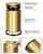 2.4Gallon Gold Bathroom Trash Can with Wall mounted Toilet Brush Set
