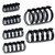 ISPINNER 30pcs Black Hose Clamps 6-51mm(1/4"-2") Adjustable Range 304 Stainless Steel Worm Gear Hose Clamps 6 Sizes Assortment Kit for Plumbing, Automotive, Mechanical Applications (Black)