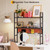 Brakki Desk Shelf, Desk Hutch Bookshelf, Desktop Shelf with Pegboard, Black