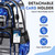 QIXIHU Clear Backpack for School,Transparent Backpack Stadium Events,Heavy Duty Clear Bookbag for Girls,Boys,Work,Sport Blue Lightning
