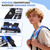QIXIHU Clear Backpack for School,Transparent Backpack Stadium Events,Heavy Duty Clear Bookbag for Girls,Boys,Work,Sport Blue Lightning