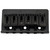 Musiclily Pro 54mm Modern Hardtail Fixed Bridge for Import Strat Tele Style Electric Guitar, Black