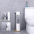 GERZWY Bathroom Free Standing for Countertop Toilet Paper Holder SUS 304 Stainless Steel Stand Modern Paper Towel Holder (Black & Gold) DZY003-BD