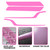 TOMALL 2 Pair Headlight Fog Light Vinyl Films Smoke Tint Compatible with Honda 10th Gen Accord 2018-2023 Light Transmission Tint Wrap Exterior Self-Adhesive Sticker Decorations Trim (Pink)