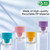 Vastsoon Contact Lens Case, 2 in 1 Manual Contact Lens Washer Cleaner Storage Case Portable Size Solution Soaking Container for Travel, Daily Use (4 Colors)