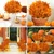 16 Bundles Artificial Mums for Outdoors Garden Home Decoration Fake Mums UV Resistant Fake Mums Silk Faux Flower Plastic Plants for Outside No Fade Fall Decor for Front Porch Pot Decor