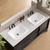 Bathroom Rectangle Vessel Sink 20" x 15" Semi Recessed Sink White Drop in ceramic Sink with Overflow Modern Sinks Bowl Vanity Above Counter Basin