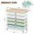 10-Drawer Rolling Cart, Art Cart with Wood Top & Side Handle, Multi-Purpose Craft Organizers and Storage with Lockable Wheels for Classroom, Dormitory, Craft Room and Art Supplies Organization(Green)