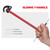 HAUTMEC 11-Inch Pro Basin Wrench Sink Faucet Wrench for Tight Spaces with Adjustable 3/8'' to 1-1/4'' Capacity Plumber Wrenches for Faucet Hex Nuts under Sink HT0261-PL(Red)