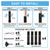 WUWEOT 4 Pack Table Leg Extenders, Adjustable Folding Table Leg Risers, 2 Levels Heights Metal Heavy Duty Metal Table Leg Extensions for Folding Tables Straight/Bent Leg, Rise 3.5" / 5"