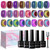 SUPWEE Magnetic Nail Polish Gel, 12 Colors Cat Eye Gel Nail Polish Set