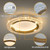 UOFUS 32W Gold LED Flush Mount Ceiling Light 15.7inch Modern Round Ceiling Light Fixture 3000K-6000K Super Bright Circle Ceiling Lamp for Bedroom Kitchen Bathroom Entryway Hallway Stairwell