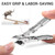 Large Slanted Nail Clippers with Safety Lock-Silver