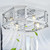 Linher 21-Inch Chrome Low-Profile Square Cage Fan with Light and Remote