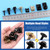 Glarks 64Pcs U-Clips and Body Bolts Screws Assortment Kit 8 Sizes Auto Car Clips Fasteners with Screws Auto Car U Nuts with Self Tapping Screw Body Bolts Screw for Bumper Fender Trim Panels