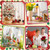 GlikCeil 18 Pcs Interchangeable Paper Towel Holder Summer Kitchen Decor with Holiday Sign Wooden Fall Decorative Seasonal Centerpieces for Thanksgiving Christmas Farmhouse Home Decor(Classic)
