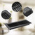 Sumnacon Pack of 3 Floor Vent Covers Metal Floor Register 4 x 12 Inch Heavy Duty Floor Vents with Adjustable Air Supply Lever, Walkable Black Vent Covers for Home Floor