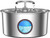 Tomxcute Cat Water Fountain Stainless Steel - 108oz/3.2L Cat Fountain for Drinking,Cat Drinking Fountain with Water Level Window,Smart Pump, Filters for Cats, Dogs, Multiple Pets