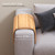 Danfoxer 2 Pack Bamboo Folding Sofa Arm Tray with Anti-Slip Pad (Natural)