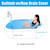 Tub Overflow Drain Cover, Add inches of Water Volume to a Relaxing Bathtub, Powerful Suction Cup Seal tub Drain Plug, Best Gift, Ladies Bath Essentials, Clear（Blue）